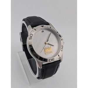 Montreux Watch Men 37mm Case "Taylor" Dial Swiss Made Leather Band New Battery